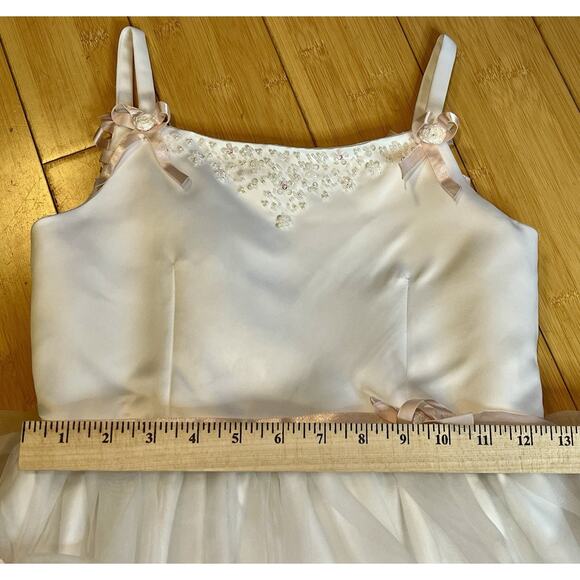 Mori Lee By Madeline Gardner Holy Communion, Flower Girl dress, sz 9/10, White - Picture 3 of 8